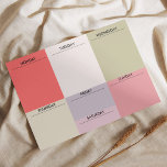 Bloc-note Planificateur hebdomadaire de blocs de couleurs<br><div class="desc">Restez organisé en style avec ce bloc-notes design coloré par semaine. Entièrement personnalisable pour vous aider à planifier votre semaine avec facilité.</div>