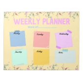 Bloc-note Planificateur hebdomadaire de l'enseignant retour  (Devant)