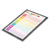 Bloc-note Planificateur Hebdomadaire de Repas Coloré Grand B (Incliné)