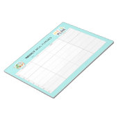 Bloc-note Planificateur Hebdomadaire de Repas Routine Alimen (Incliné)