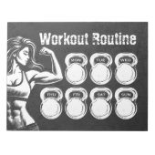 Bloc-note Planificateur Hebdomadaire de Routine de Workout C (Devant)