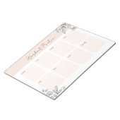 Bloc-note Planificateur hebdomadaire de routine d'entraîneme (Incliné)