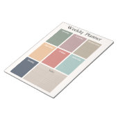 Bloc-note Planificateur hebdomadaire, début dimanche (Incliné)