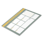 Bloc-note Planificateur hebdomadaire géométrique Jaune et Bl (Incliné)
