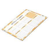 Bloc-note Planificateur hebdomadaire non daté avec bordure d (Incliné)