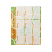 Bloc-note Planificateur hebdomadaire Orange Citron Lime (Tourné)