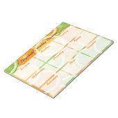 Bloc-note Planificateur hebdomadaire Orange Citron Lime (Incliné)