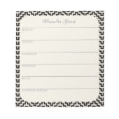 Bloc-note Planificateur hebdomadaire personnalisé Géométriqu (Devant)