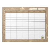 Bloc-note Planificateur hebdomadaire pour les amateurs de ca (Devant)