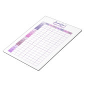 Bloc-note Planificateur hebdomadaire pratique violet et rose (Incliné)