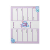 Bloc-note Planificateur hebdomadaire Quotidien Pour Faire Li (Tourné)