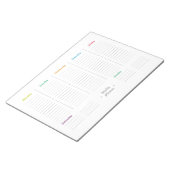 Bloc-note Planificateur hebdomadaire rétro simple (Incliné)