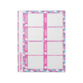 Bloc-note Planificateur hebdomadaire simple (Tourné)
