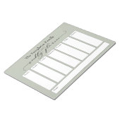 Bloc-note Planificateur hebdomadaire simple à l'écriture élé (Incliné)