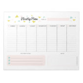 Bloc-note Planificateur hebdomadaire - Triangles modernes (Devant)