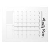 Bloc-note Planificateur mensuel (Devant)