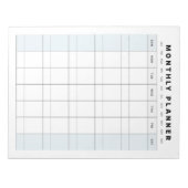Bloc-note Planificateur mensuel (Devant)