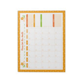 Bloc-note Planificateur Mensuel à Points de Fleurs à pois (Tourné)