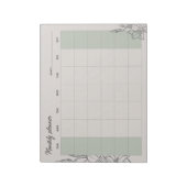 Bloc-note Planificateur mensuel Beige minimal, texte personn (Tourné)