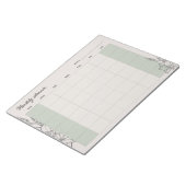 Bloc-note Planificateur mensuel Beige minimal, texte personn (Incliné)