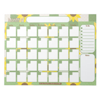Bloc-note Planificateur mensuel personnalisé | Motif Plaid