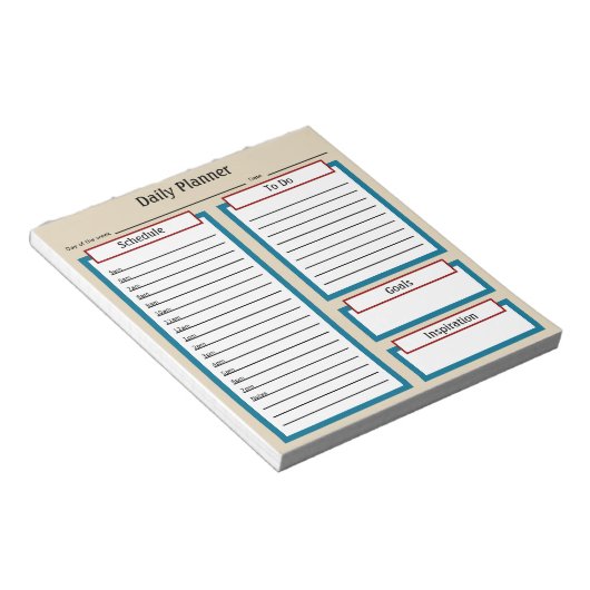Bloc-note Planificateur quotidien (Incliné)