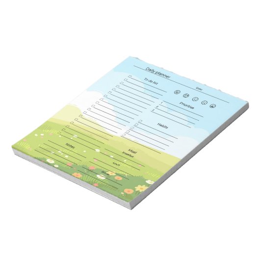 Bloc-note Planificateur quotidien (Tourné)