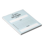 Bloc-note Planificateur quotidien à faire Script Blush bleu (Incliné)