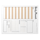 Bloc-note Planificateur quotidien avec début du dimanche (be (Devant)