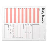 Bloc-note Planificateur quotidien avec début du dimanche (ro (Devant)