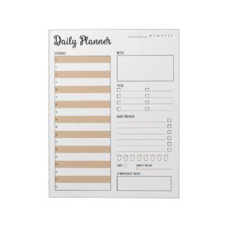 Bloc-note Planificateur quotidien avec début lundi (beige) 8