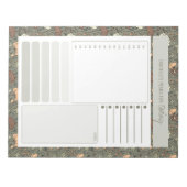 Bloc-note Planificateur quotidien botanique vintage olive Li (Devant)