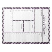 Bloc-note Planificateur quotidien Chevron Violet (Devant)