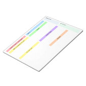 Bloc-note Planificateur quotidien coloré (Incliné)