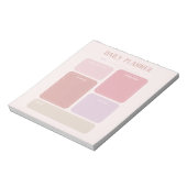 Bloc-note Planificateur quotidien couleur neutre (Tourné)