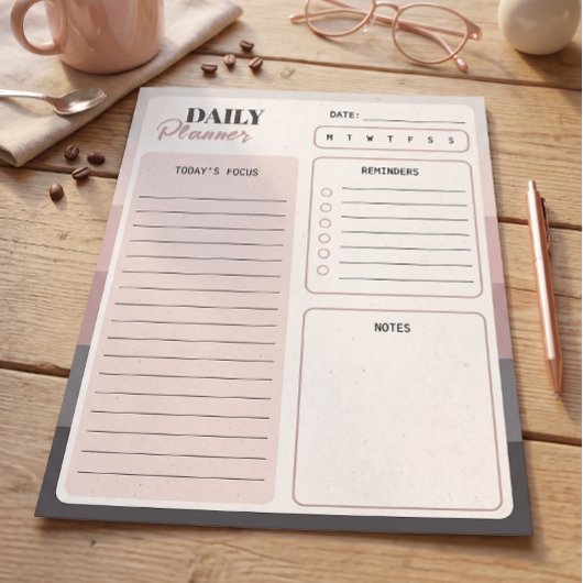 Bloc-note Planificateur quotidien Dusk Stripes