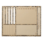 Bloc-note Planificateur quotidien imprimé léopard Notes List (Devant)