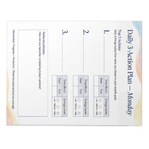 Bloc-note Planificateur quotidien – Liste de tâches intellig