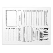 Bloc-note Planificateur quotidien minimaliste Doodle (Devant)