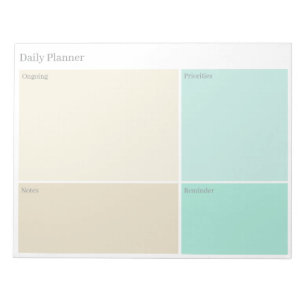 Bloc-note Planificateur quotidien minimaliste moderne beige