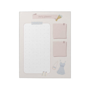 Bloc-note Planificateur quotidien minimaliste pastel