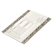 Bloc-note Planificateur quotidien non daté à impression léop (Incliné)