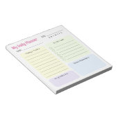 Bloc-note Planificateur quotidien non daté mignon (Incliné)