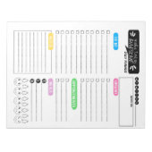 Bloc-note Planificateur quotidien - Planificateur de jour Or (Devant)