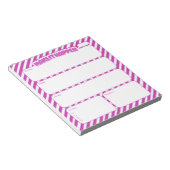 Bloc-note Planificateur quotidien rayé rose Make It Happen (Incliné)