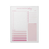 Bloc-note Planificateur quotidien rose calendrier notes et l (Tourné)