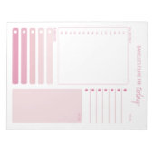 Bloc-note Planificateur quotidien rose calendrier notes et l (Devant)