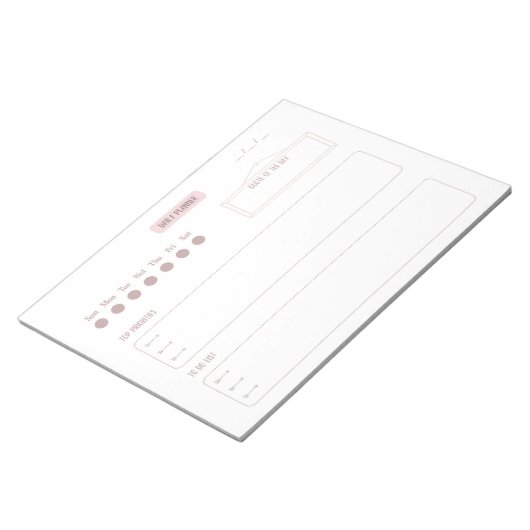 Bloc-note Planificateur quotidien simple (Incliné)