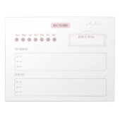 Bloc-note Planificateur quotidien simple (Devant)