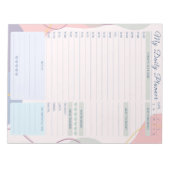 Bloc-note Planificateur Quotidien Thème Simple Élégant Multi (Devant)